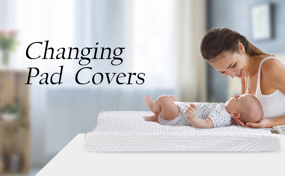 AceMommy Changing Pad Covers Ultra Soft Minky Dots Girl Changing Table