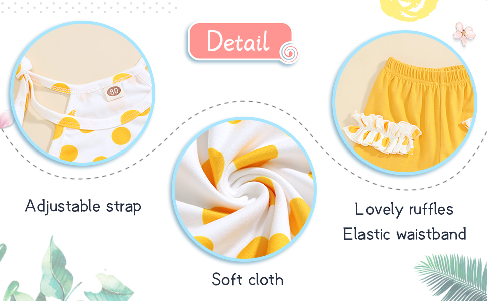 Kid Toddler Girl Summer Clothes Sleeveless Wave Point Vest Top with Fashion Ruffle Shorts Outfit