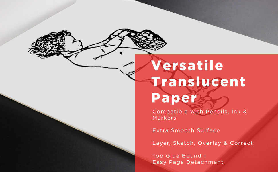 Bellofy Tracing Paper Pad 100 Sheets Translucent Tracing