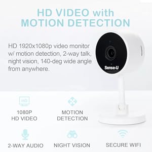 video baby monitor with breathing movement temperature 2 way audio wifi digital camera Wireless