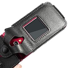 jitterbug flip phone VEGAN LEATHER CASE belt clip