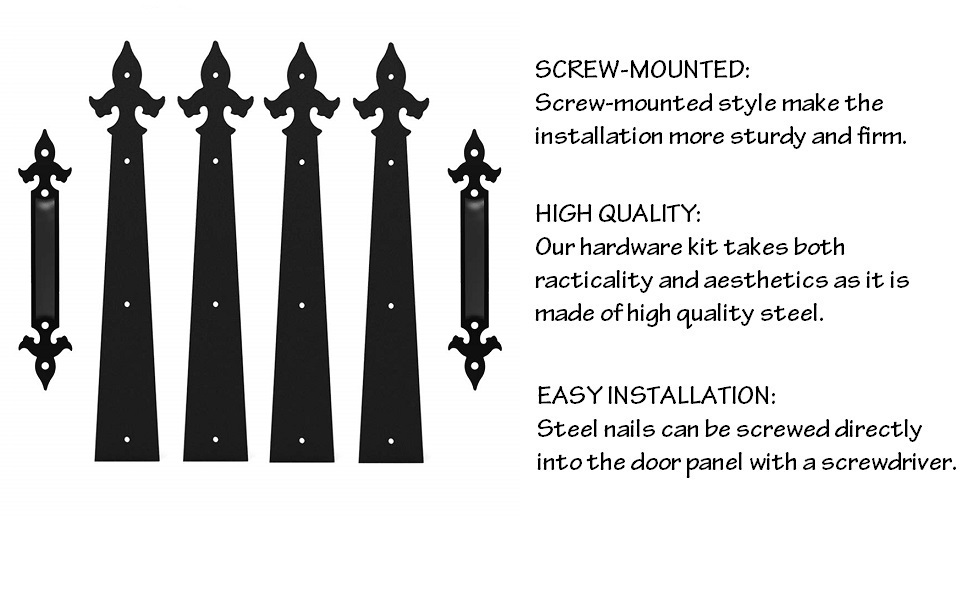 CCJH Metal Garage Door Hardware Decorative Carriage House Accents Dummy