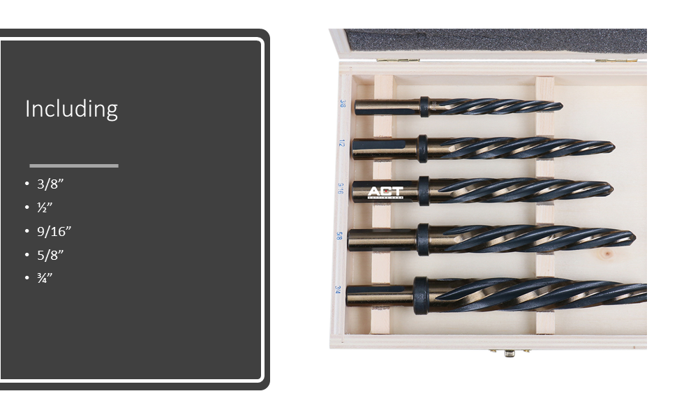 Specifications of Accusize 5 Pc Standard Spiral Flute Super Premium Car Reamer Set