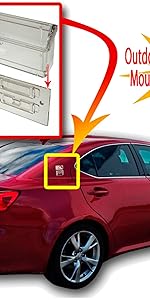 Marketing Holders Outdoor Vehicle Business Card Holder with Removable Bracket 