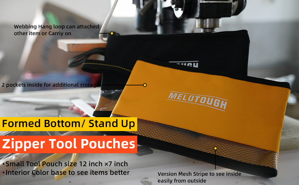 MELOTOUGH Multi Tool Pouch Small Tool Bag Zipper Bag Zipper Pouches