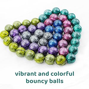 vibrant and colorful bouncy balls for kids