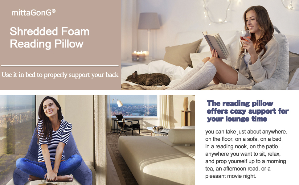 Amazon Com Mittagong Backrest Reading Pillow With Arms Removable