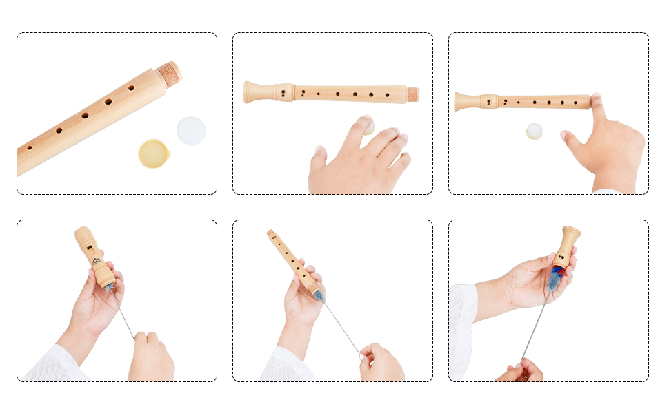 Eastrock Recorder Instrument for Kids Adults Beginners Maple Wood C Key Soprano