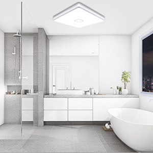 Square LED Ceiling Light Flush Mount Ceiling Lamps Cool White Waterproof 24W LED Ceiling Light 