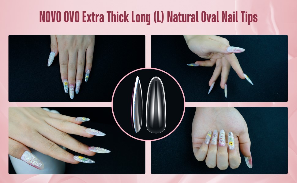 Natural Oval Nail Tips