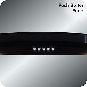 Elika 60 cm 1100 M3/HR Chimney (ESCG BF 60 Nero, 1 Buffal Filter, Black)