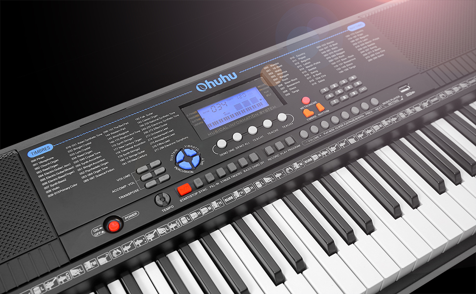 Electric Keyboard Piano 61Key, Ohuhu Digital Piano Keyboard with USB