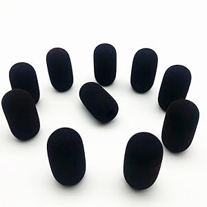 Microphone Covers - For Lightspeed Aviation Pilot Headset Mic Windshield Foam Sponge Windscreen