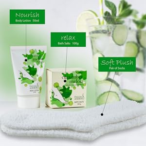 Foot Spa, Bath Spa Gift Set, Cucumber Melon Spa Set, Foot Spa Gift Set, Spa Set for Women, Sock Spa 