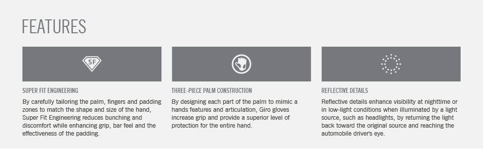 tessa gel bike gloves features