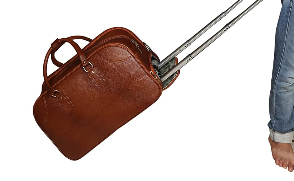 richsign leather accessories cabin trolley travel duffle bags for men luggage 2 wheel