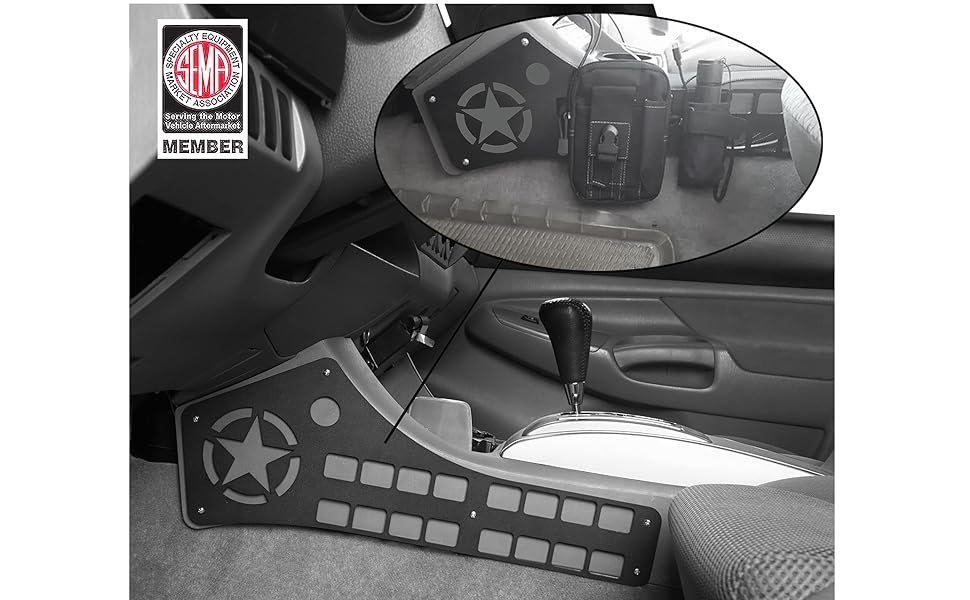 Hooke Road Interior Storage Molle Panel Center Console Organizer