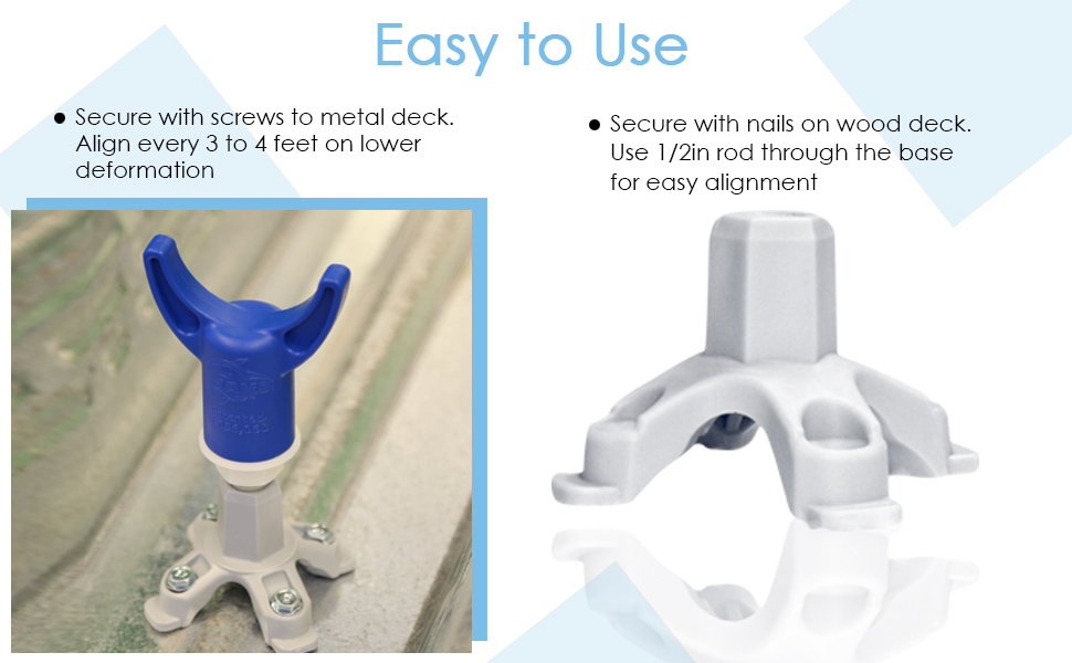 Our adjustable concrete support is easy to use