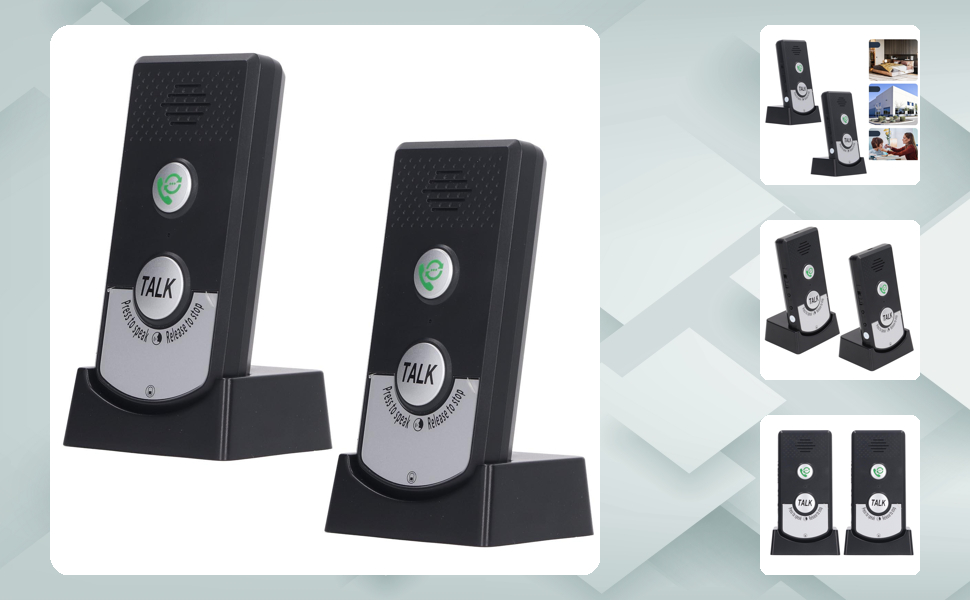 Wireless Voice Intercom Portable 2Way Intercom Doorbell Intercom System ...