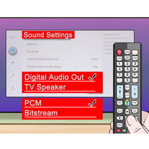 Within sound settings select “Digital Optical OUT.”