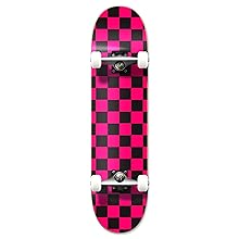 Yocaher skateboard checker Pink