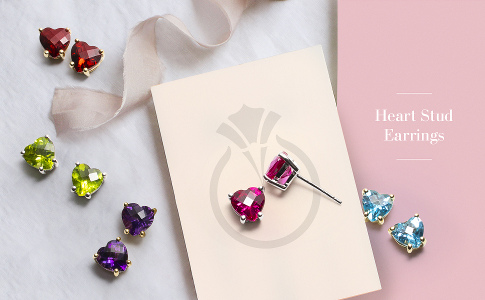 peora gemstone solitaire stud dainty earrings jewelry birthstone