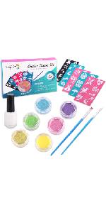 Glitter tattoo set