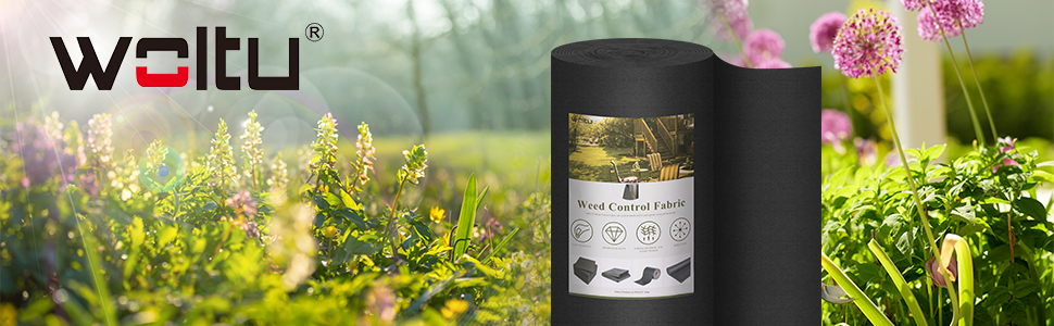 WOLTU Barriere Di Tessuto Per Erbacce. Telo Anti Erbacce Per Orto. Giardino. Aiuole 1x10m 10 12