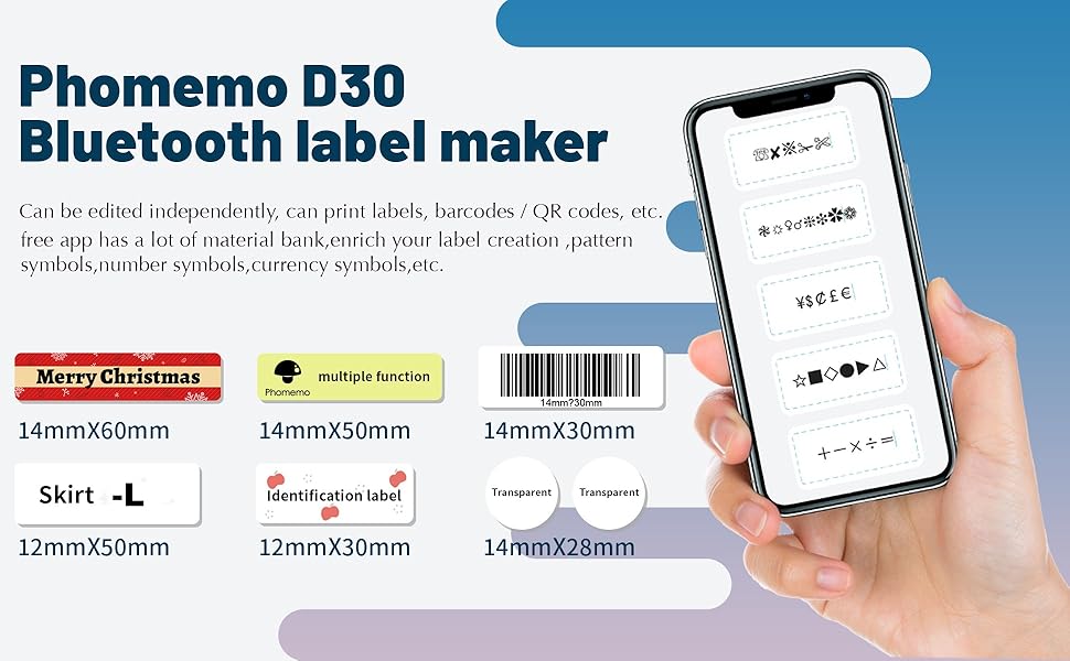 Phomemo D30 Label Maker,Label Makers Machine with Tape
