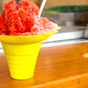 snocone on table