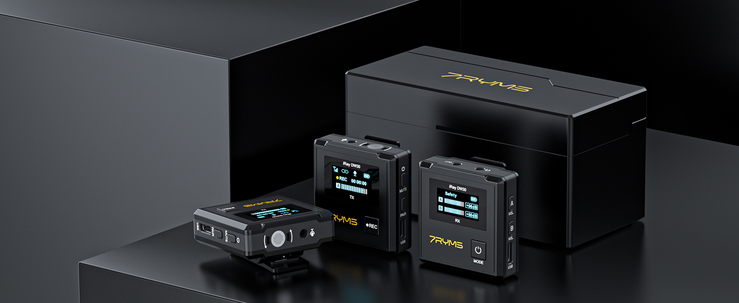 7RYMS iRAY DW30 Lavalier Mikrofon Wireless für Kamera