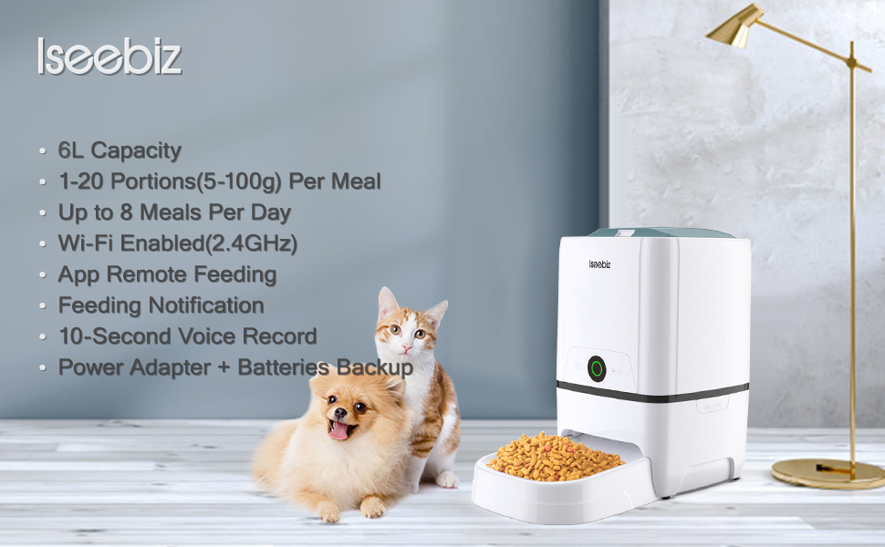 Smart Pet Feeder, Automatic Cat Dog Feeder, 6L