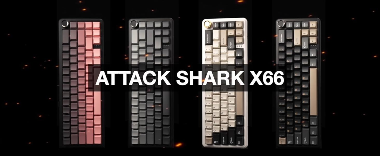 attack shark キーボード　x66 X66 Wireless Keyboard with Gasket Mount & RGB