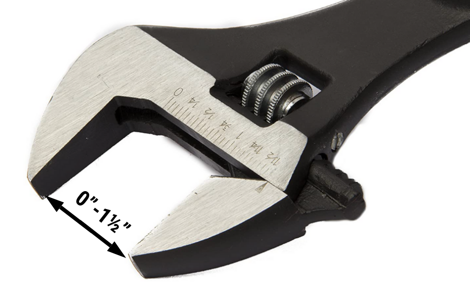 eHomeA2Z 16 Inch Heavy Duty Adjustable Spud Wrench (1, 16 Inch