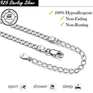 Sterling silver ankle bracelet