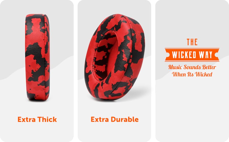 beats studio ear cushions Red Camo