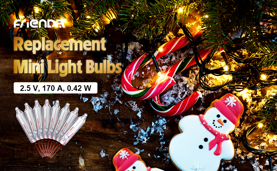 Frienda 1.13 Lumen, 2.5 Volt Mini Christmas Replacement