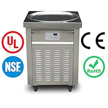 square pan ice cream roll machine with tanks