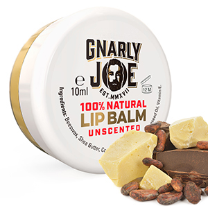 Gnarly Joe Unscented Lip Balm with Shea Butter and Cocoa Butter for great lip protection