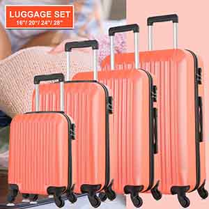 orange luggage set