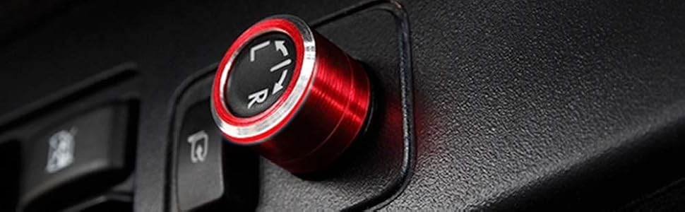 Red Anodized Aluminum Side Mirror Adjustment Button Knob Cover For Subaru