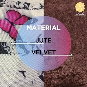 Jute and Velvet Material Nendle Cushion Covers