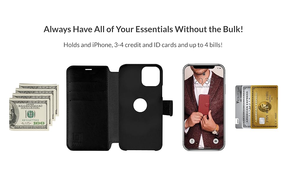 LUPA iPhone X Wallet Case Slim & Lightweight iPhone X Case