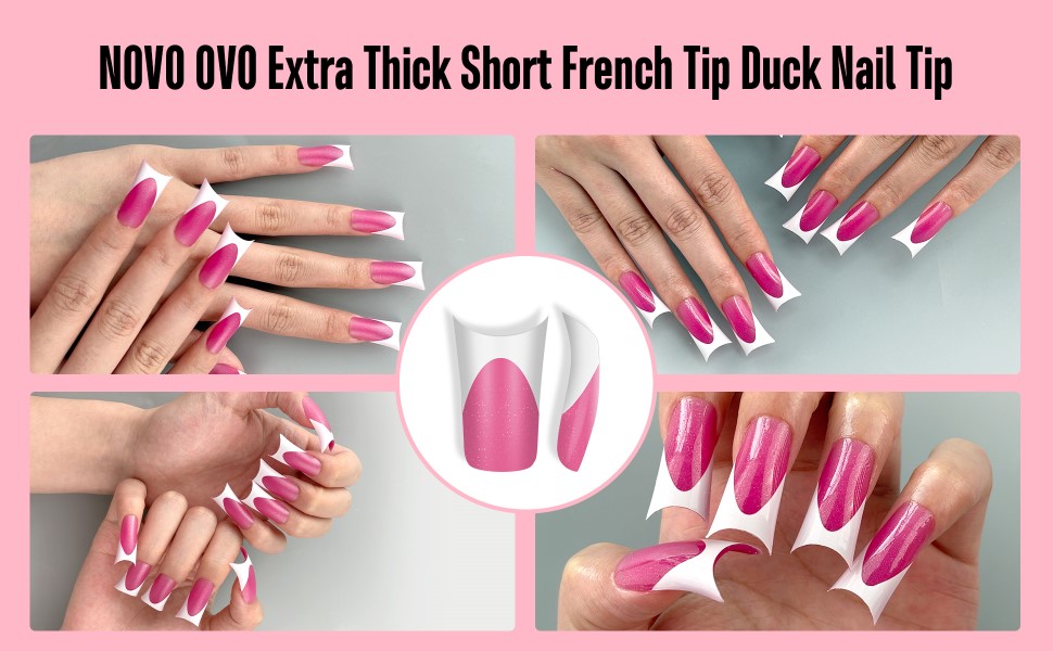NOVO OVO Extra thick short french tip duck nail tip