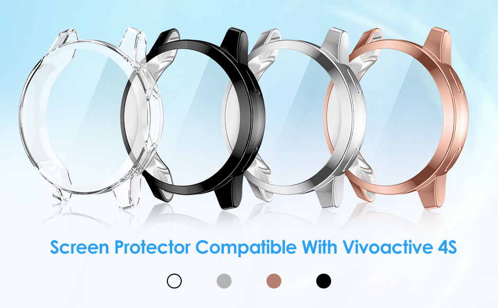 EZCO 3Pack Screen Protector Case Compatible with Garmin Vivoactive 4S