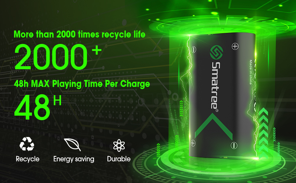 Smatree Ni-MH Battery for Xbox One/Xbox One S/Xbox Series X/Xbox Series S Wireless Controller