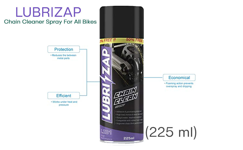 LUBRIZAP Chain Cleaner Spray For All Bikes