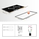 NOXTON Ceramic Hob, 2 Zone Domino Cooker Built-in 30cm Electric Hobs Black Glass Hot Plate Cooktop With Touch Controls 11 Easy Installation