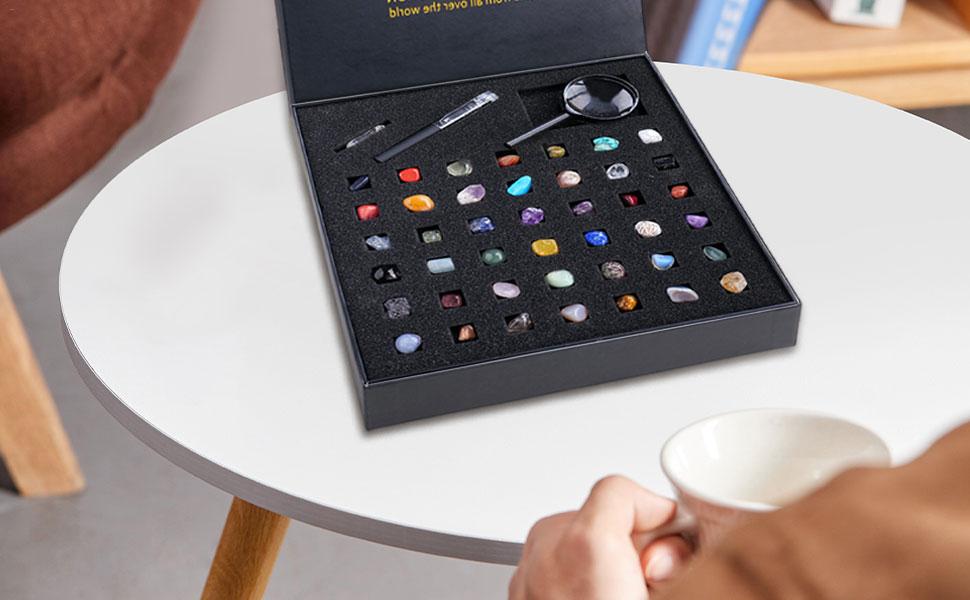 Amazon | 子供用岩石シリーズ、43種類の天然石シリーズ、鉱物