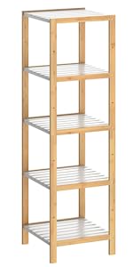 CASARIA Estantería de baño de Madera de bambú con 4 estantes ...